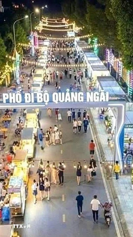 Phối cảnh Phố đi bộ phường Nghĩa Lộ. (Ảnh: TTXVN phát)
