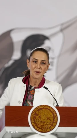 Tổng thống Mexico Claudia Sheinbaum. (Ảnh: THX/TTXVN)