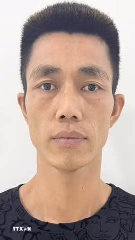 Đối tượng Nguyễn Văn Chung, sinh năm 1996, trú tại xã Phú Lạc (Thái Nguyên). (Ảnh: TTXVN phát)