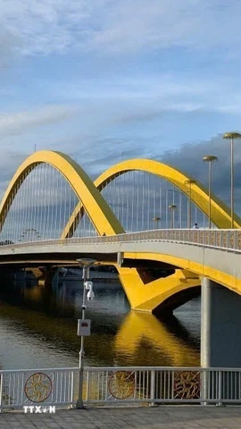 Cầu Nguyễn Hoàng vượt sông Hương. (Ảnh: Hải Âu/TTXVN)