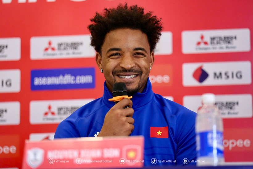 Tiền đạo nhập tịch Nguyễn Xuân Son háo hức trước cơ hội ra mắt Đội tuyển Việt Nam. (Ảnh: VFF)