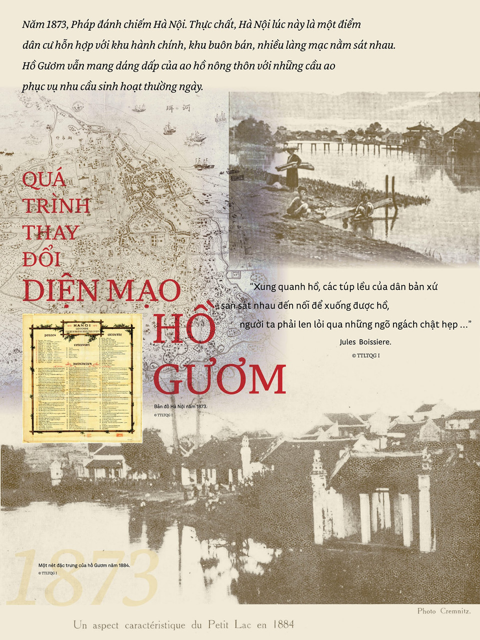 Công chúng có dịp nhìn lại những hình ảnh hiếm hoi về Hồ Gươm cách đây hơn 100 năm.