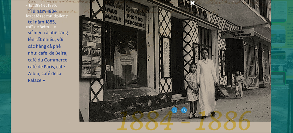 Quán càphê bên Hồ Gươm giai đoạn 1884-1886. (Ảnh chụp màn hình)