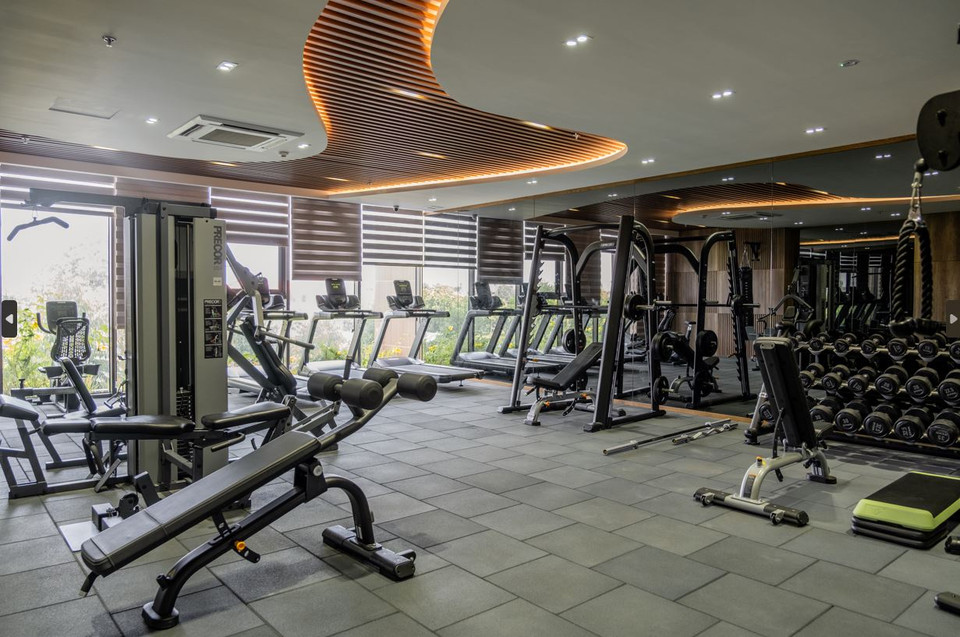 Khu vực phòng tập thể hình. (Ảnh: PV/Vietnam+)