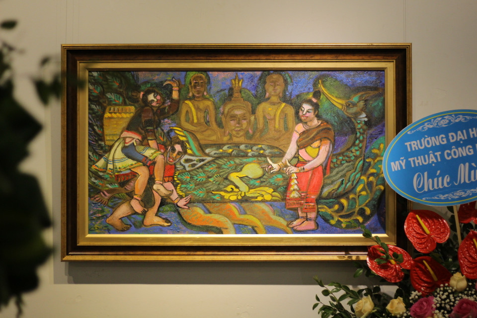 Triển lãm diễn ra tại nhà triển lãm Hội Mỹ thuật Việt Nam (16 Ngô Quyền, Hoàn Kiếm, Hà Nội) kể từ 19/4 đến 27/4. (Ảnh: Minh Anh/Vietnam+)