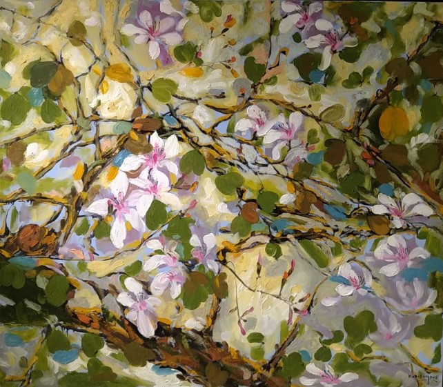 "Hoa ban" của Khổng Đỗ Duy. (Ảnh Minh Thu/Vietnam+)