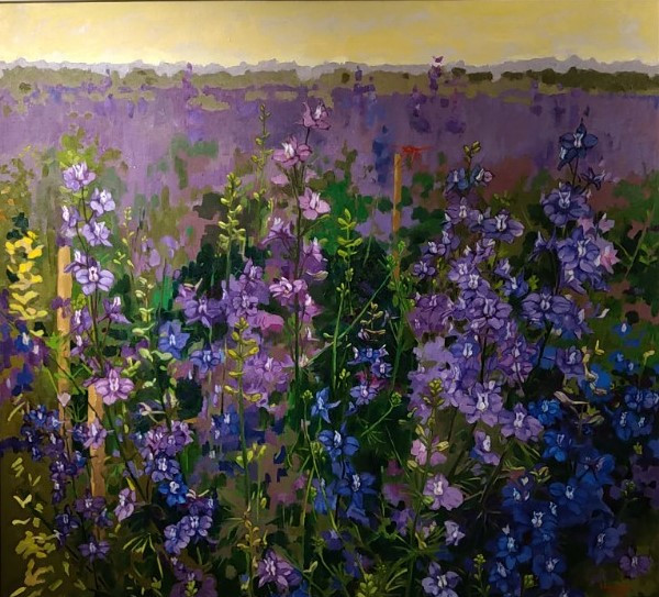 "Hoa violet" của Lê Trần Hậu Anh. (Ảnh Minh Thu/Vietnam+)