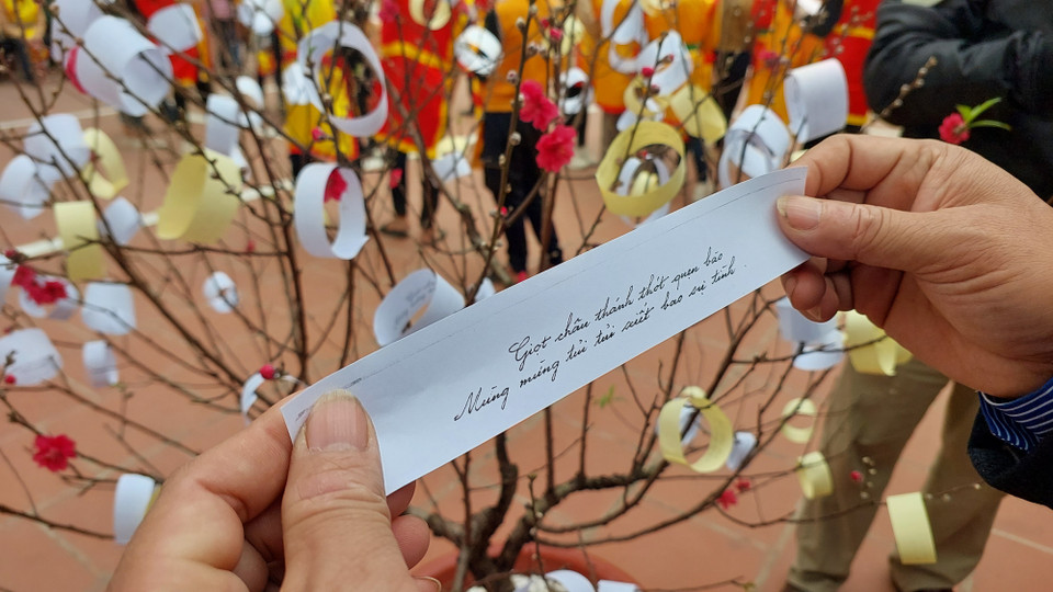 Người dân dự hội với tinh thần tri ân tiền nhân, tôn trọng văn hóa truyền thống của địa phương. (Ảnh: Minh Thu/Vietnam+)