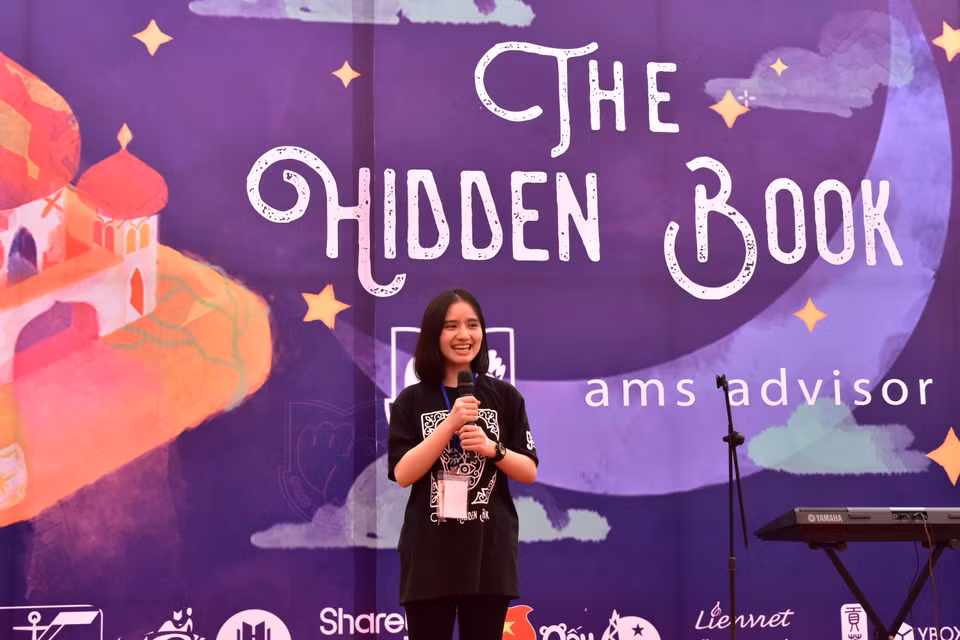 Chương trình The Hidden Book 2019 do các học sinh Trường Hà Nội-Amsterdam trong Câu lạc bộ Ams Advisor tổ chức. (Ảnh: PV/Vietnam+)