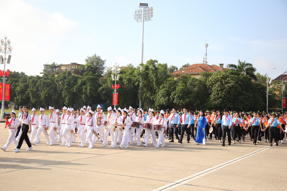 Đây là hoạt động ý nghĩa trong chương trình Liên hoan Chỉ huy Đội giỏi năm 2023. (Ảnh: PV/Vietnam+)