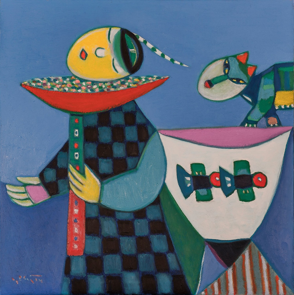 'Thơ ngây' (chất liệu sơn dầu) qua góc nhìn của Hoàng Phượng Vỹ. (Ảnh: BTC)