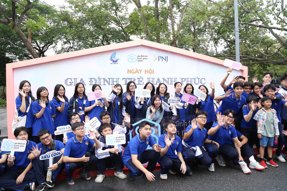 Chương trình là hoạt động chào mừng Đại hội đại biểu toàn quốc Hội Liên hiệp thanh niên Việt Nam lần thứ IX, nhiệm kỳ 2024-2029. (Ảnh: PV/Vietnam+)