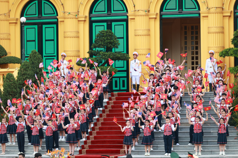 Một phần khung cảnh tại Phủ Chủ tịch vào khoảng 16 giờ 15 phút. (PV/Vietnam+)