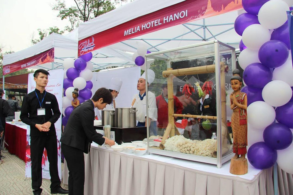 Gian hàng của khách sạn Melia Hà Nội (Ảnh: Nhật Linh/Vietnam+)