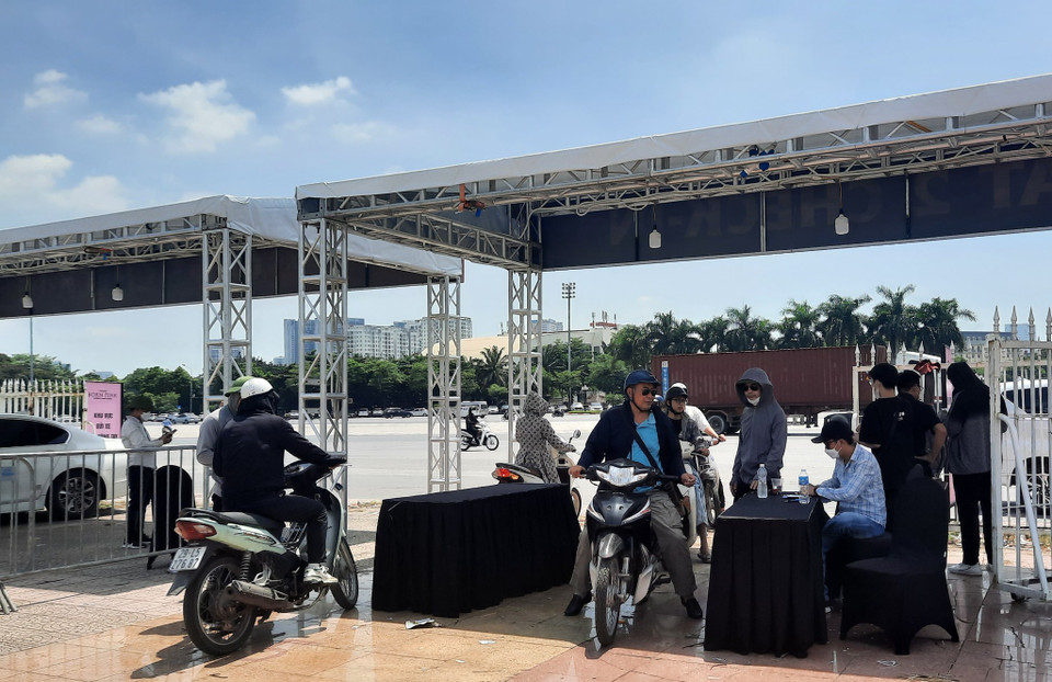  Chương trình của nhóm BlackPink sẽ diễn ra tại sân vận động Mỹ Đình vào ngày 29/7 (với khoảng 36.000 khán giả) và ngày 30/7 (với khoảng 31.000 khán giả). (Ảnh: PV/Vietnam+)