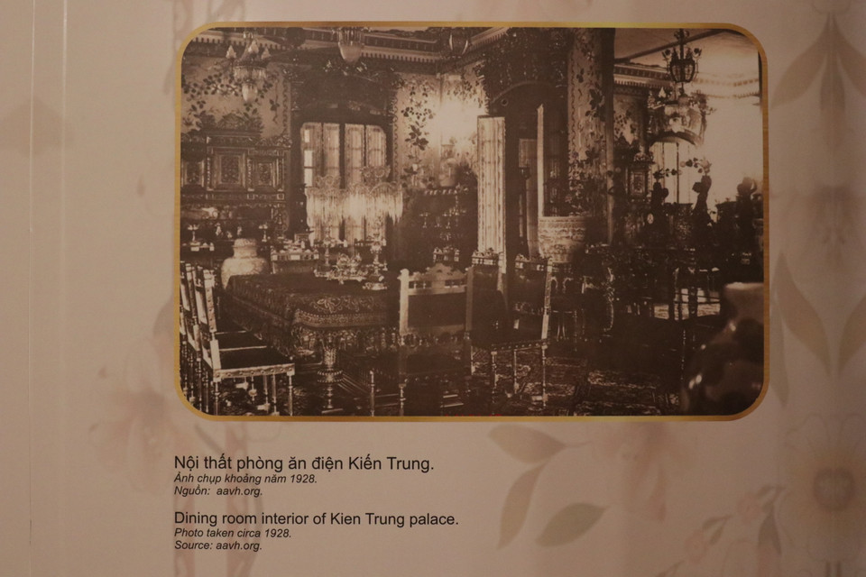 Nội thất phòng ăn trong điện. (Ảnh tư liệu)