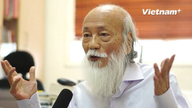 Phó giáo sư Văn Như Cương cũng nổi tiếng là người nổi tiếng với những đóng góp hết sức thẳng thắn cho sự phát triển của giáo dục Việt Nam. (Ảnh: PV/Vietnam+)
