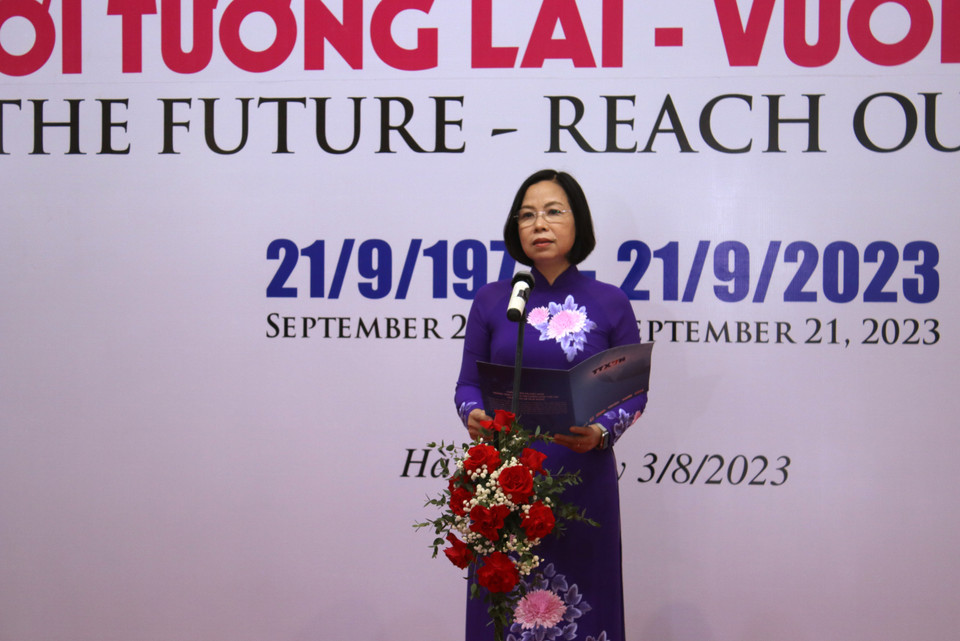 Bà Vũ Việt Trang, Tổng Giám đốc Thông tấn xã Việt Nam khẳng định năm 2023 có ý nghĩa quan trọng với quan hệ Việt Nam-Nhật Bản. Bởi trong 50 năm qua, mối quan hệ này đã được phát triển hết sức tốt đẹp và được nâng lên tầm quan hệ đối tác chiến lược toàn diện. (Ảnh: Minh Anh/Vietnam+)