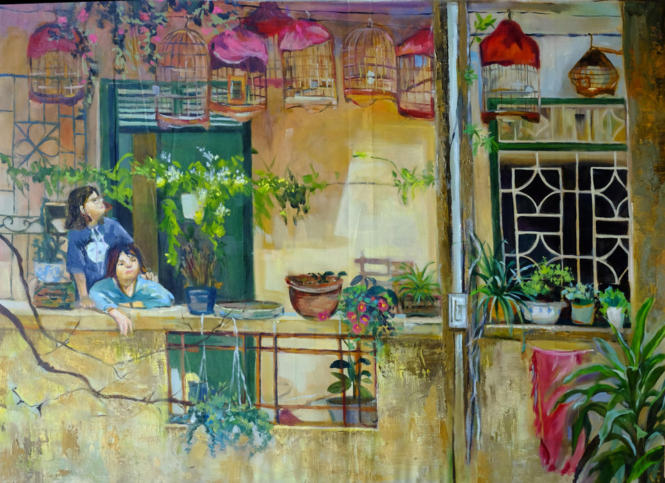 Khung cảnh 'Mộng mơ' qua góc nhìn của tác giả Châu Giang. (Ảnh: Nguyễn Lý Bằng/Vietnam+)