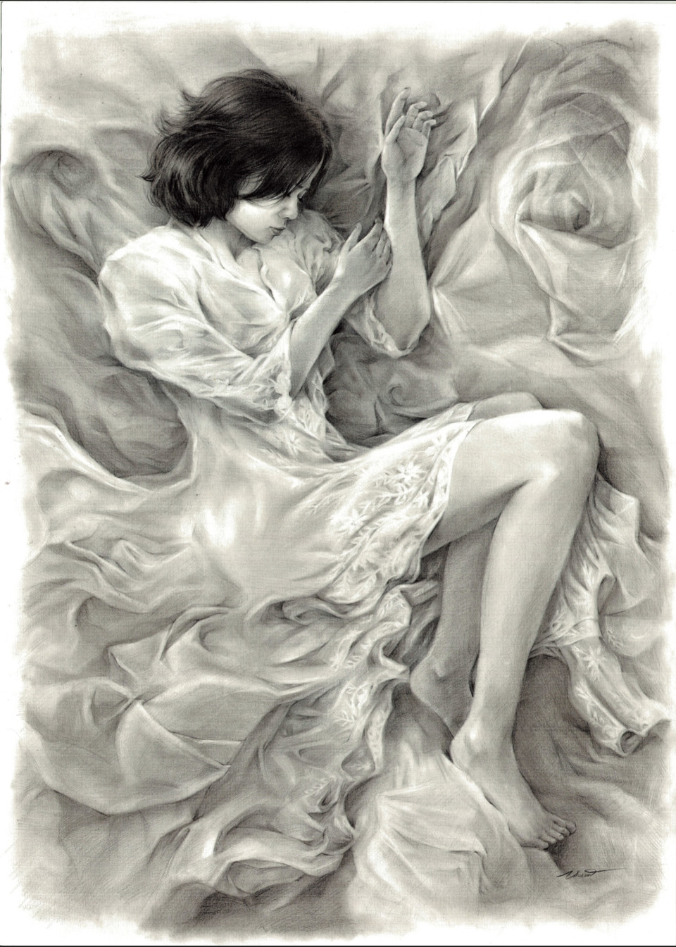 Tác giả Nguyễn Trung Kiên mang tới triển lãm tác phẩm 'Lặng im.' (Ảnh: Nguyễn Lý Bằng/Vietnam+)