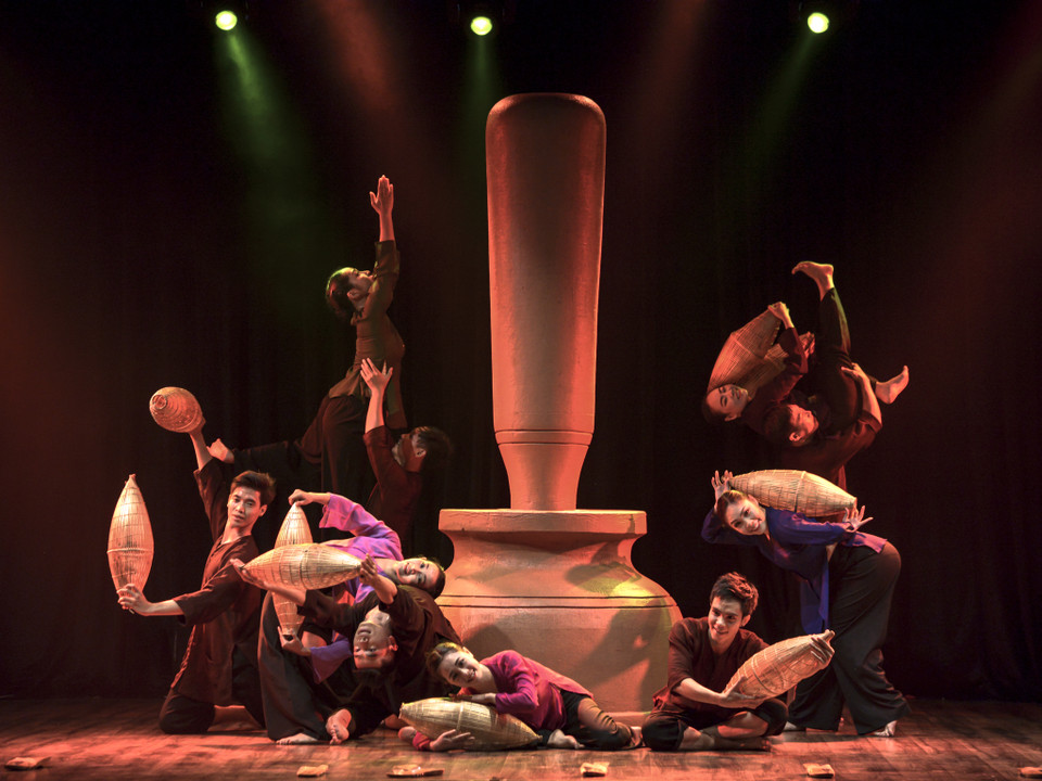 Tác phẩm 'Khát vọng sinh sôi' của Nhà hát Ca múa nhạc Dân tộc Bông Sen. (Ảnh: Ngọc Hiền/Vietnam+)