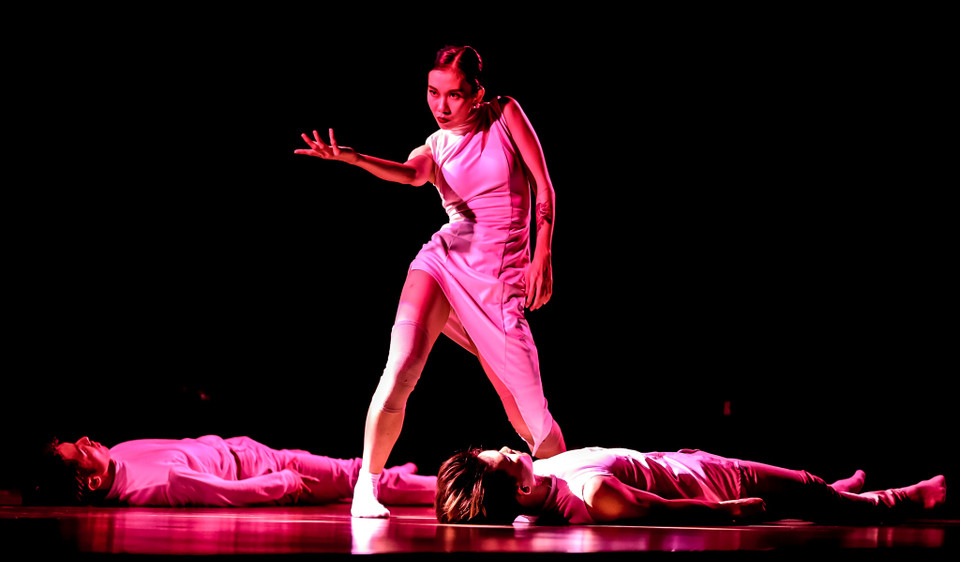 Phân đoạn trình diễn của diễn viên múa Như Ý (Việt Nam) được biên đạo múa Singapore đánh giá cao. (Ảnh: Ngọc Hiền/Vietnam+)