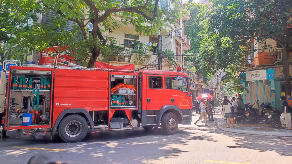 Hiện nguyên nhân vụ cháy đang được làm rõ, bước đầu xác định không có thương vong về người. (Ảnh: PV/Vietnam+)