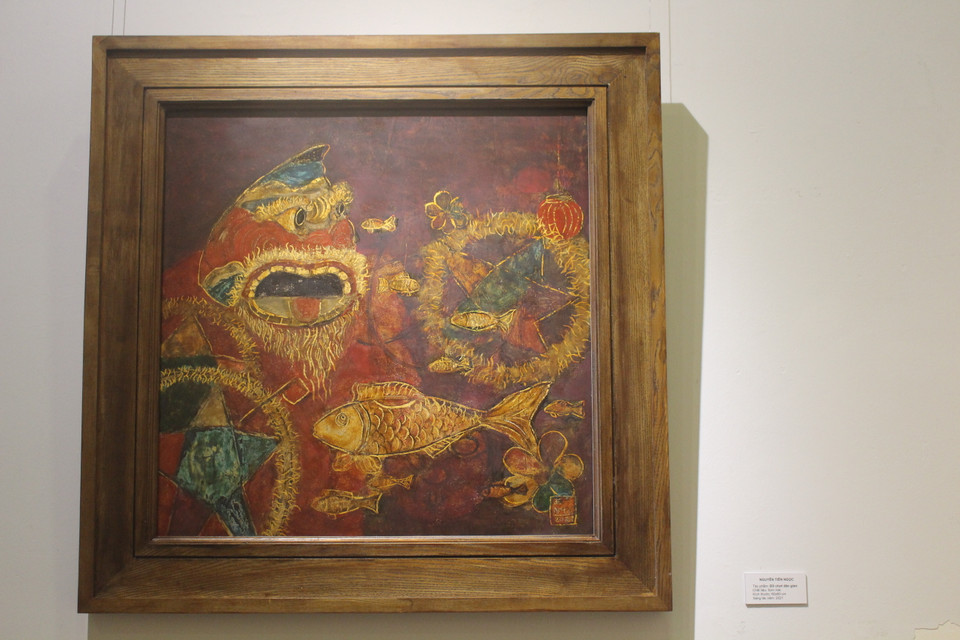 Ví dụ như bức ''Đồ chơi dân gian'' trong dịp Trung Thu truyền thống. (Ảnh: Minh Anh/Vietnam+)