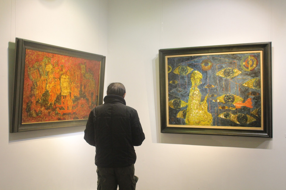 Triển lãm đang diễn ra tại tầng hai, Nhà triển lãm Mỹ thuật 16 Ngô Quyền, Hà Nội và sẽ tiếp tục trưng bày đến hết ngày 11/12. (Ảnh: Minh Anh/Vietnam+)