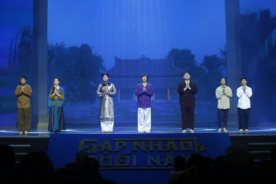 Chương trình còn có sự góp mặt của các diễn viên Thanh Hương, Mạnh Dũng, Thái Dương, Lưu Huyền Trang, Trung Ruồi… (Ảnh: CTV/Vietnam+)