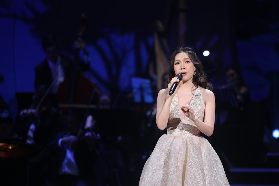 Ca sỹ Mỹ Tâm có nhiều bản hit do Đức Trí sáng tác. (Ảnh: Hải Dương/Vietnam+)