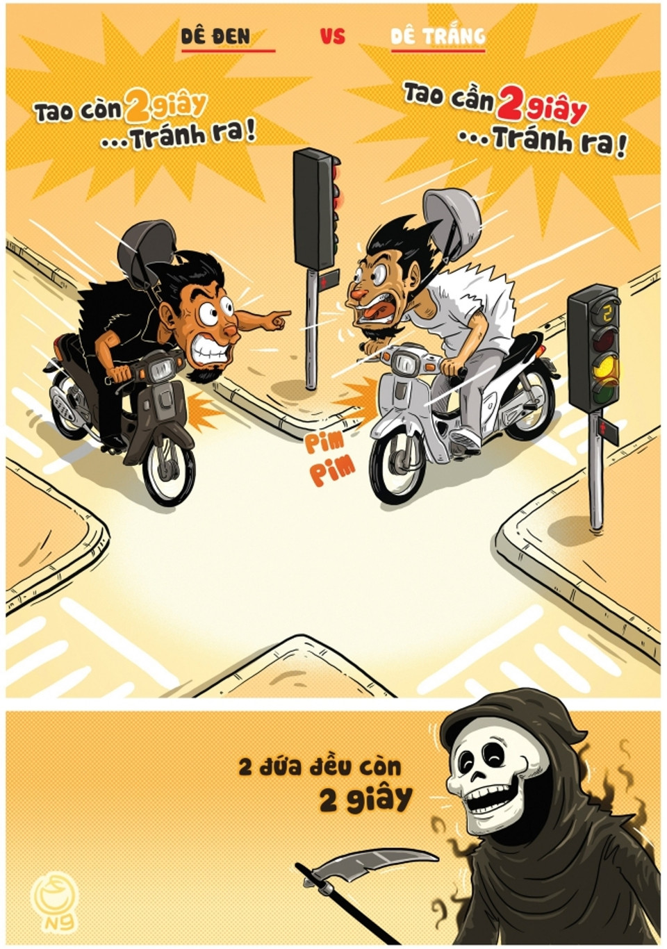 Tác phẩm 'Dê đen và Dê trắng' của họa sỹ Trần Hải Nam giành giải ba. (Ảnh: BTC) 