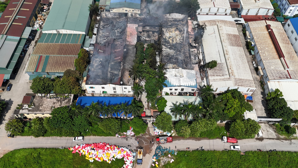 Rất may, không có người bị thương vong trong vụ việc kể trên. Hiện nguyên nhân hỏa hoạn vẫn đang được làm rõ. (Ảnh: Hoài Nam/Vietnam+)