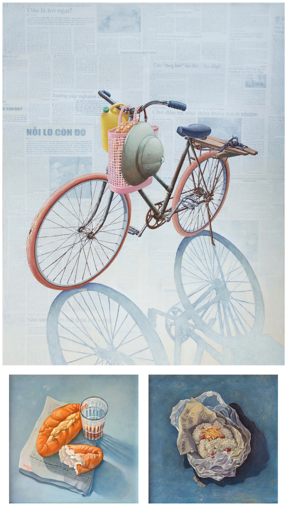 'Người bạn' (chất liệu acrylic) của Phạm Tuấn Dũng. (Ảnh: BTC)