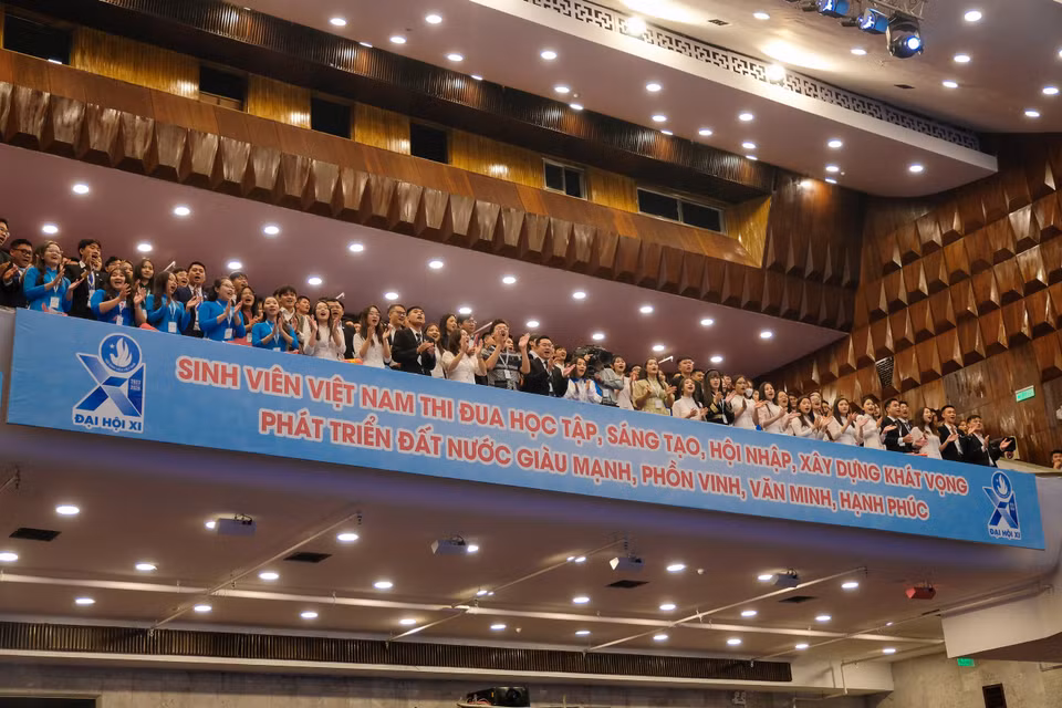 Đại hội Đại biểu Toàn quốc Hội Sinh viên Việt Nam lần thứ XI có nhiệm vụ đánh giá kết quả thực hiện Nghị quyết Đại hội Đại biểu Toàn quốc Hội Sinh viên Việt Nam lần thứ X, nhiệm kỳ 2018-2023; xác định mục tiêu, nhiệm vụ công tác Hội và phong trào sinh viên nhiệm kỳ 2023-2028. (Ảnh: PV/Vietnam+)