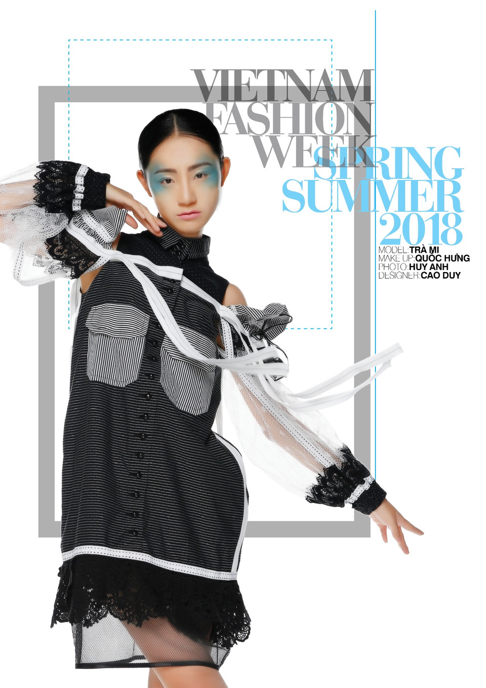 Điểm nhấn ở những thiết kế của Cao Duy là những đường cắt trên chất liệu vải cotton. (Ảnh: BTC)