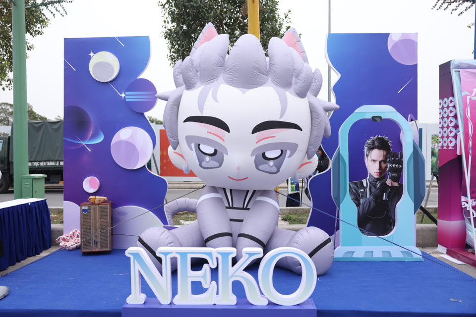 Khu vực check in dành cho fan của Neko Lê. (Ảnh: PV/Vietnam+)
