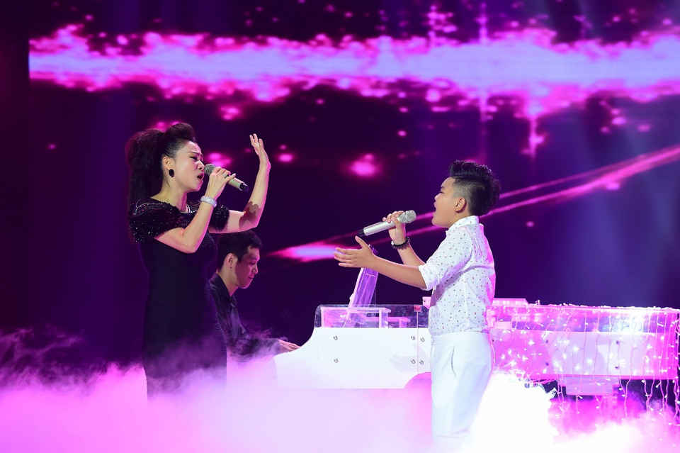 Màn song ca của Tiến Quang và khách mời - nữ ca sỹ Thu Minh. (Ảnh: BTC).