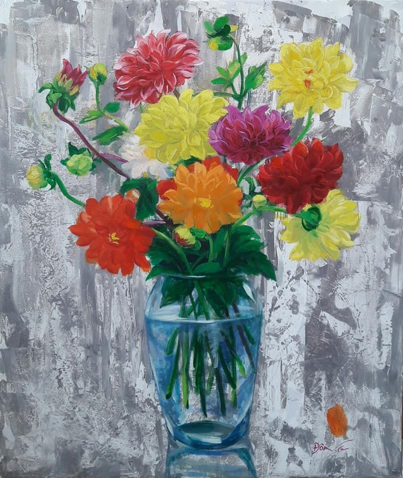 Qua những tác phẩm được giới thiệu trong triển lãm, công chúng có thể rõ sức sống mùa Xuân. (Ảnh: CTV)