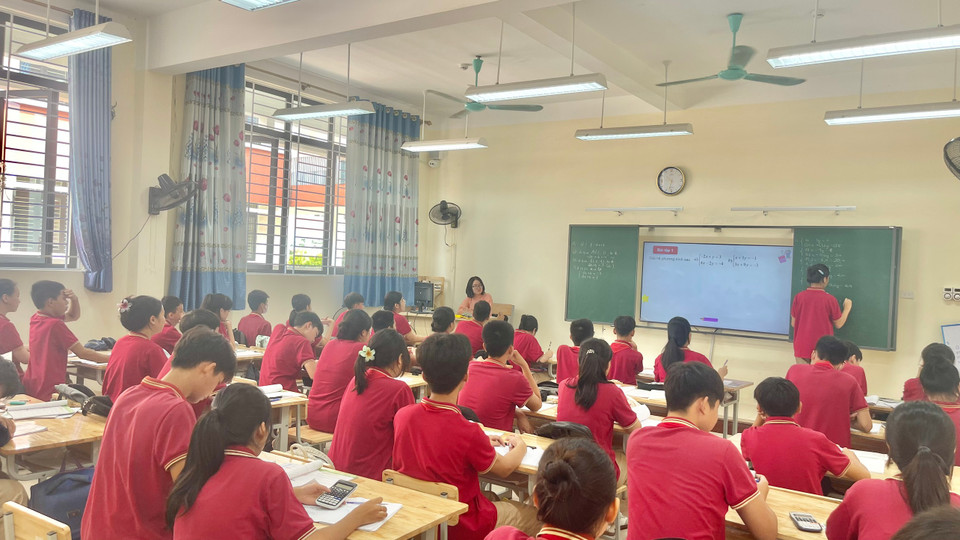 Các lớp học đã trở lại với nhịp thường ngày. (Ảnh: PV/Vietnam+)