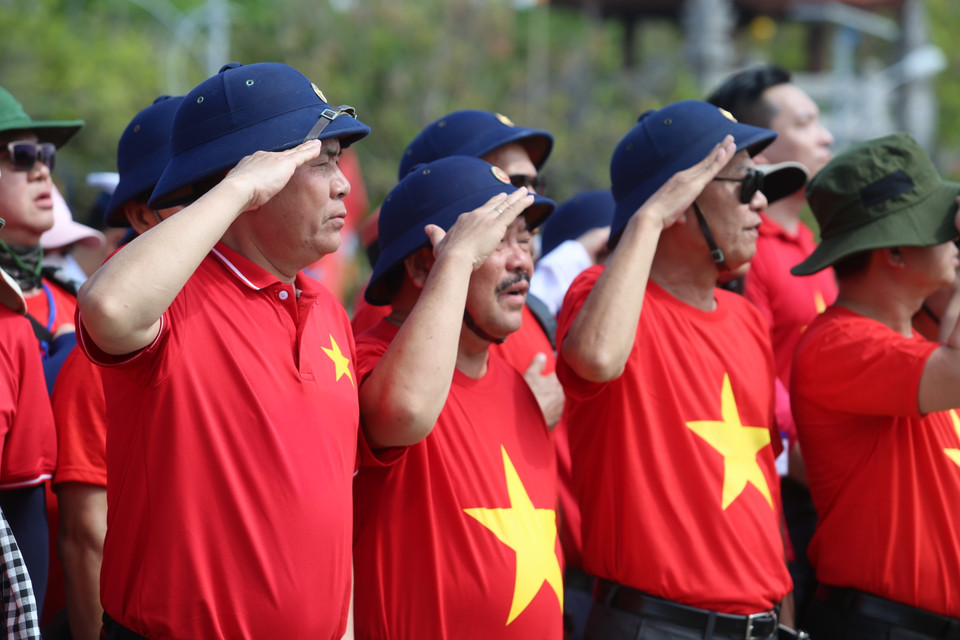 Chuyến đi nhằm lan tỏa cho kiều bào thông tin chính xác về tình hình biển đảo Việt Nam cũng như những chủ trương, chính sách của Đảng, Nhà nước về vấn đề này. (Ảnh: Hồng Sơn/Vietnam+)