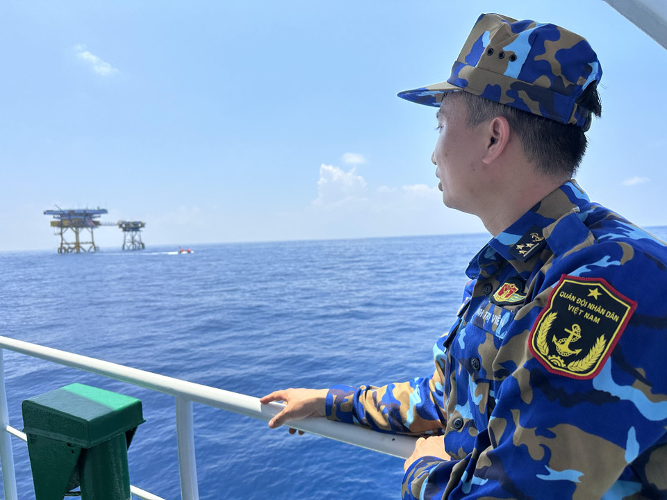 Bảo vệ Trường Sa là sứ mệnh của người lính đảo là nguồn cội “yêu nước thương nòi” của người lính hải quân vì dân. (Ảnh: Thùy Giang/Vietnam+)