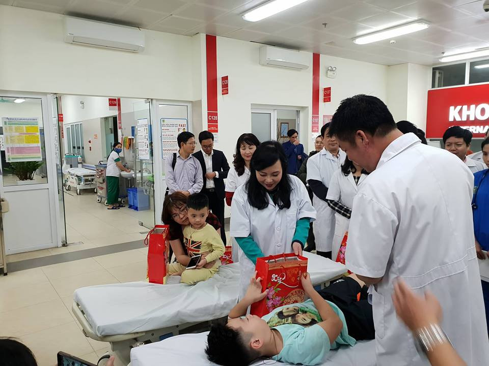 Có 200 bệnh nhân ở lại trong đêm Giao thừa tại Bệnh viện Thanh Nhàn.(Ảnh: T.G/Vietnam+)