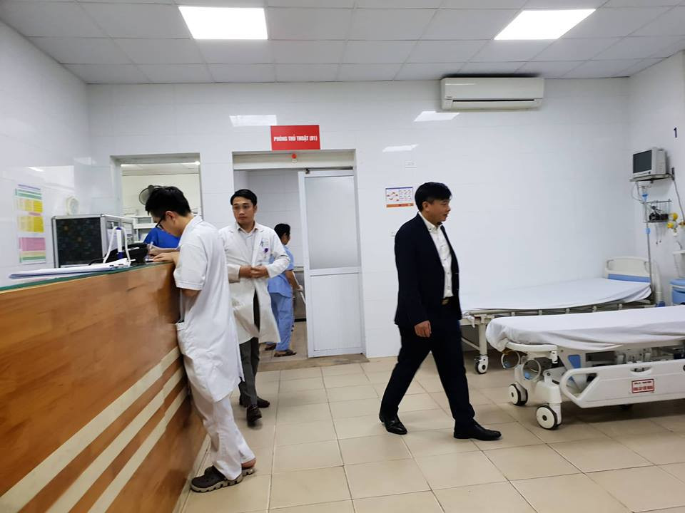 Khoa cấp cứu Bệnh viện Thành Nhàn trong đêm Giao thừa. (Ảnh: T.G/Vietnam+)