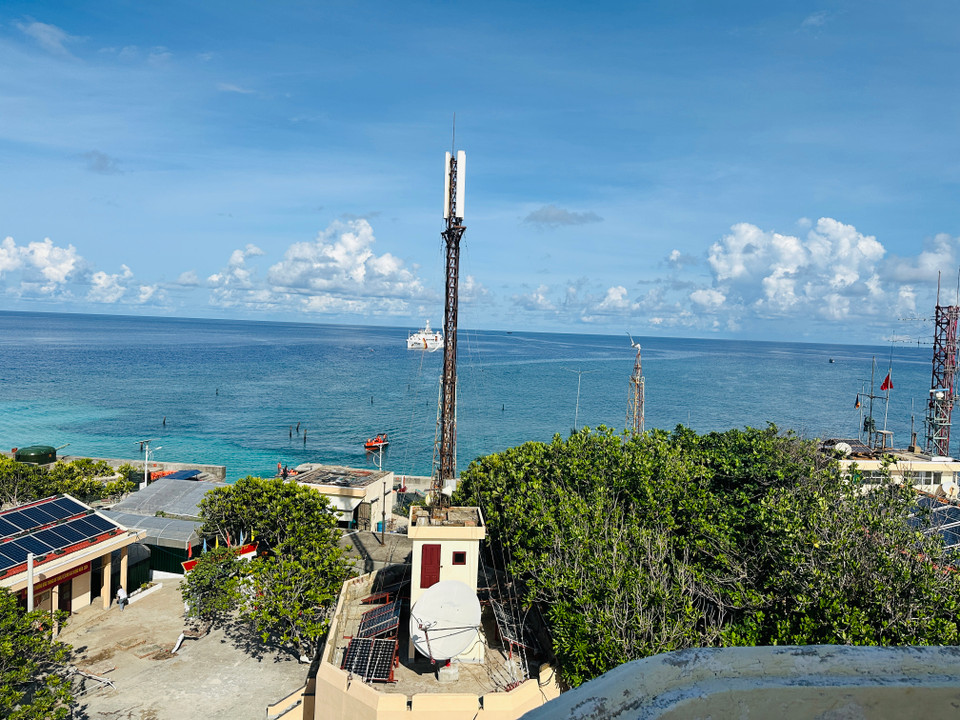 Đảo An Bang có vị trí rất quan trọng, là cầu nối giữa các đảo thuộc quần đảo Trường Sa với khu vực dầu khí nằm trên thềm lục địa phía Nam của Tổ quốc. (Ảnh: Thùy Giang/Vietnam+)