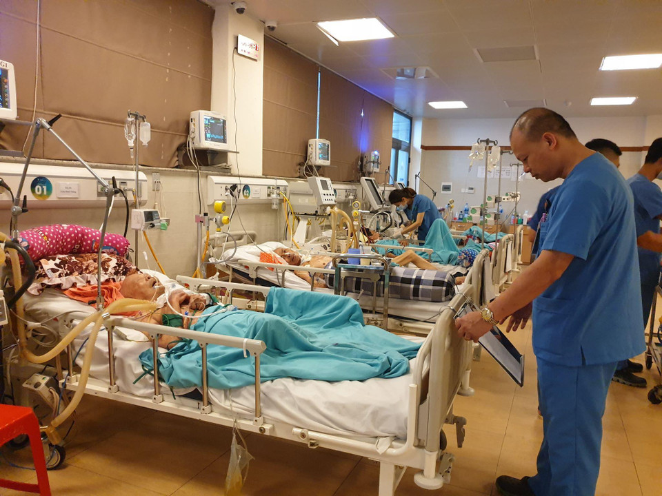 Mỗi ngày tại Khoa Cấp cứu - Bệnh viện Lão khoa Trung ương- tiếp nhận từ 50-60 bệnh nhân cấp cứu.(Ảnh: PV/Vietnam+)