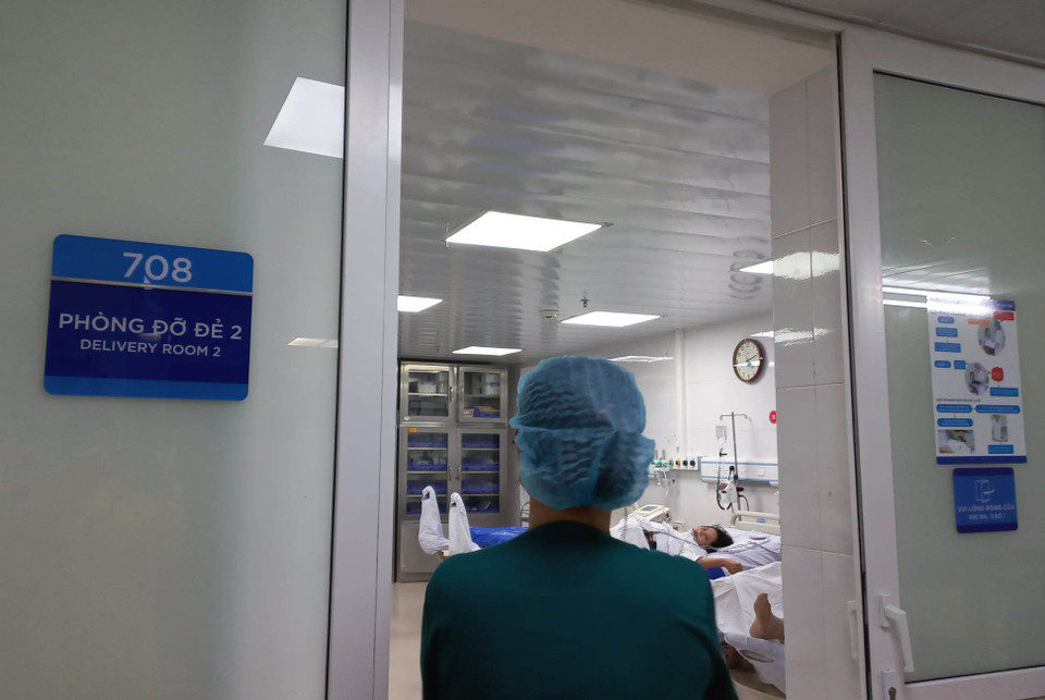 Tại Phòng đõ đẻ 2, Khoa Đẻ (Bệnh viện Phụ sản Trung ương. (Ảnh: T.G/Vietnam+)