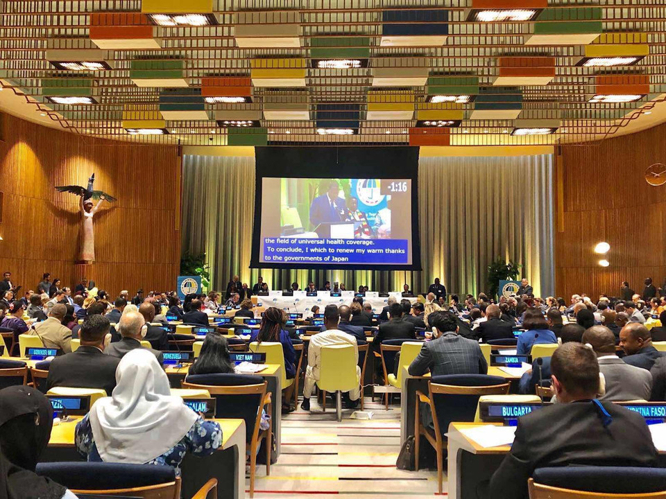 Cuộc họp cấp cao của Liên hợp quốc về chăm sóc sức khỏe toàn dân năm nay với sự tham gia của lãnh đạo ngành y tế đến từ 169 nước. (Ảnh: PV/Vietnam+)