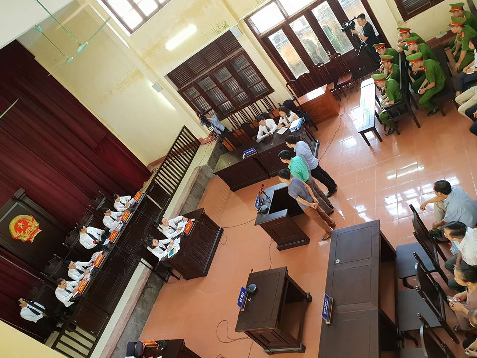 Quang cảnh phiên tòa. (Ảnh: PV/Vietnam+)