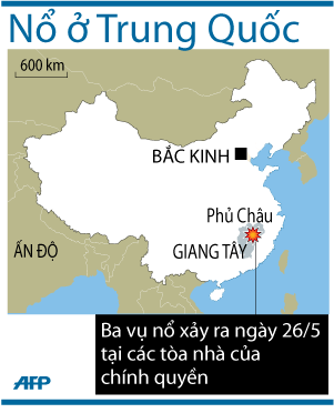 3 vụ nổ lớn tại Trung Quốc làm 5 người bị thương ảnh 1 3 vụ nổ lớn tại Trung Quốc làm 5 người bị thương ảnh 1